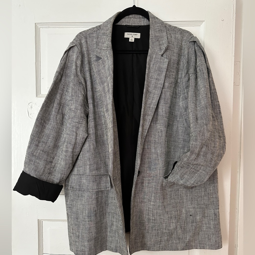Boyfriend oversized Black and white boyfriend jacket blazer
